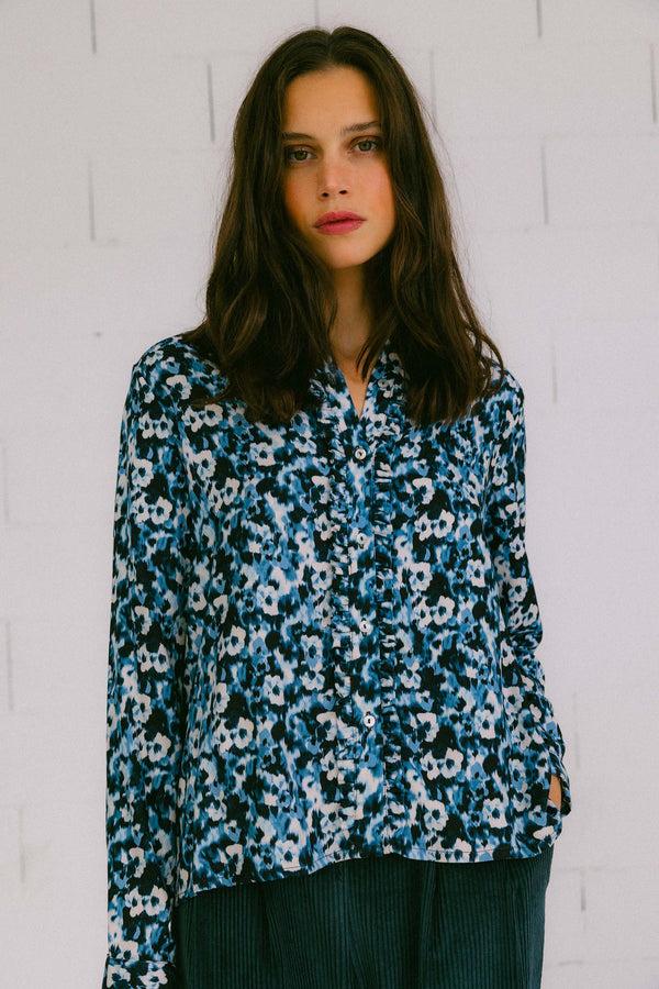 Triana By C Blusa LAGOS ACUARELA AZUL