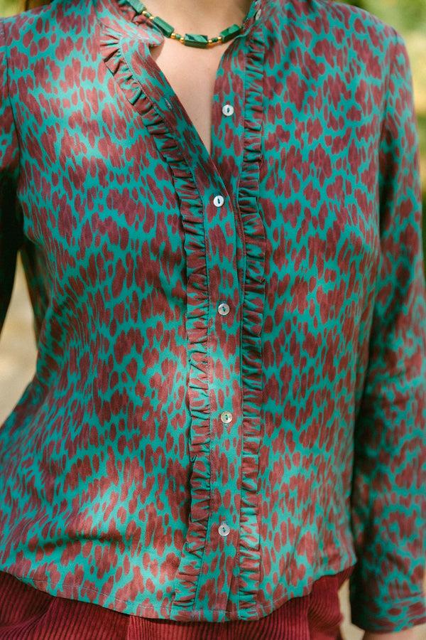 Triana By C Blusa LAGOS Animal Verde