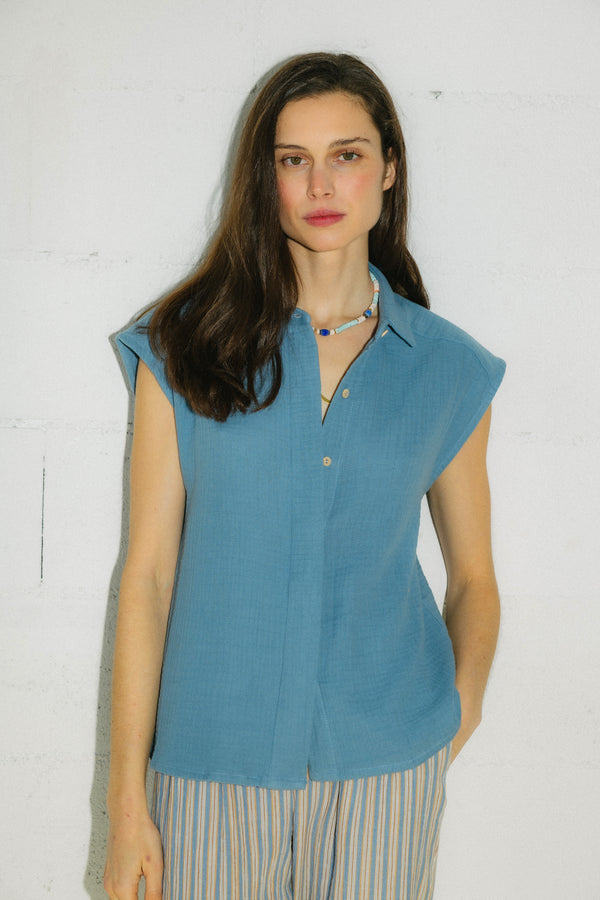 Triana By C Blusa LUCEA azul storm