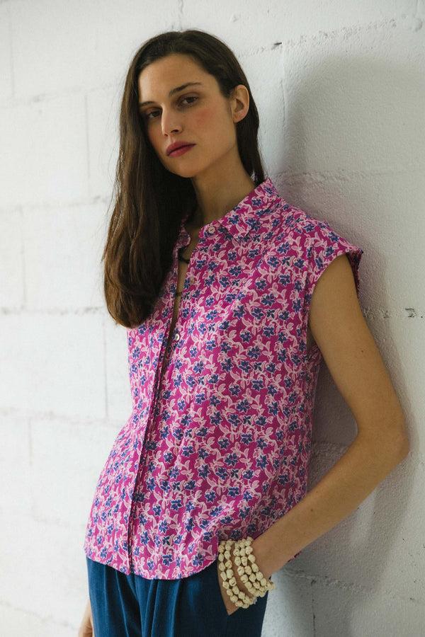 Triana By C Blusa LUCEA PRINT VERBENA