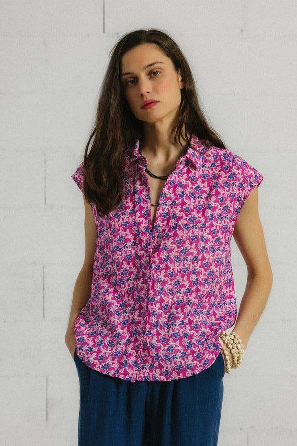 Triana By C Blusa LUCEA PRINT VERBENA