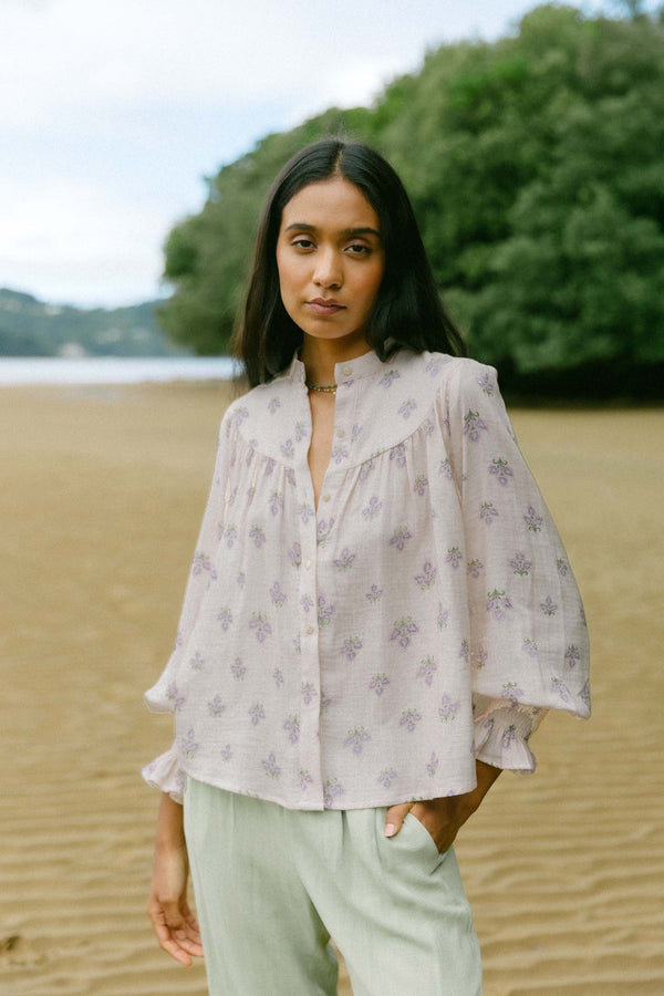 Triana By C BLUSA MAY ALGODÓN ORGÁNICO MALVA