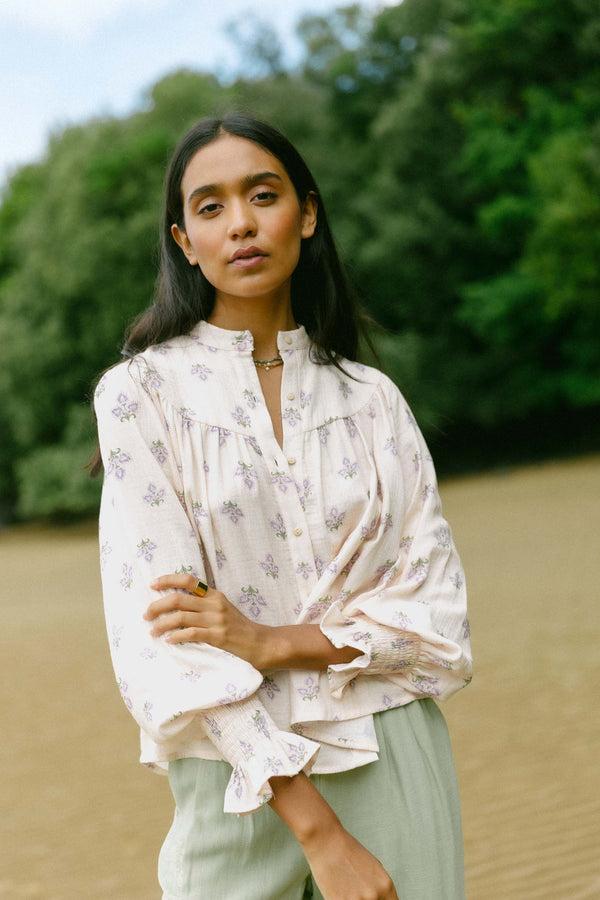 Triana By C BLUSA MAY ALGODÓN ORGÁNICO MALVA