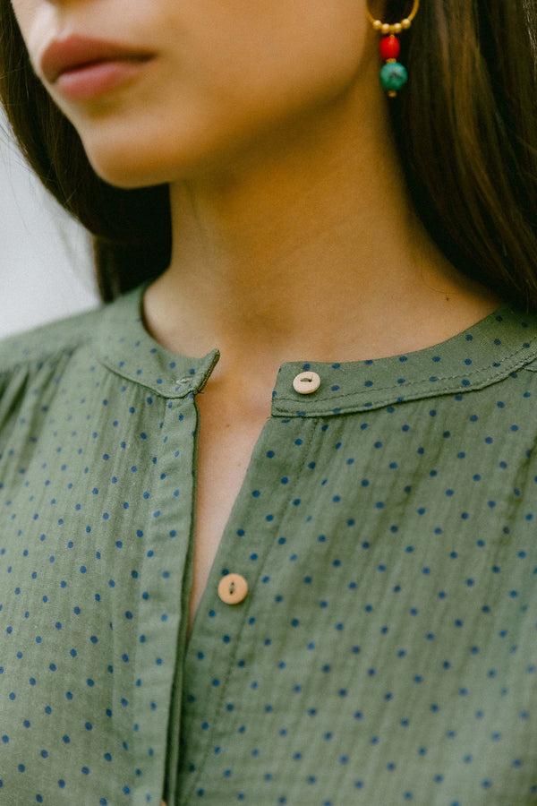 Triana By C Blusa MELBOURNE Motas Verdes