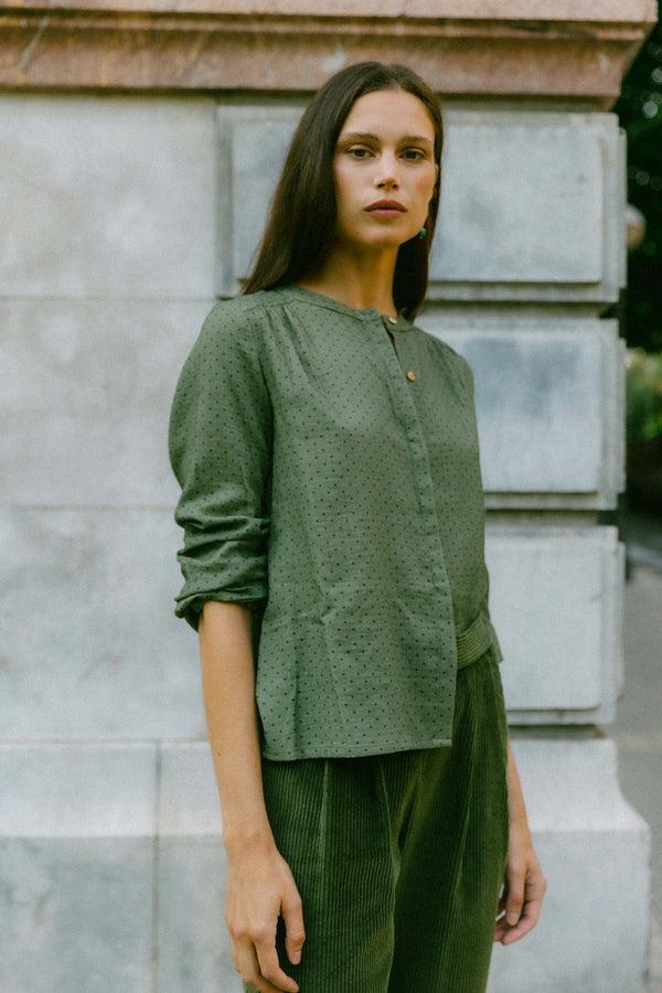 Triana By C Blusa MELBOURNE Motas Verdes