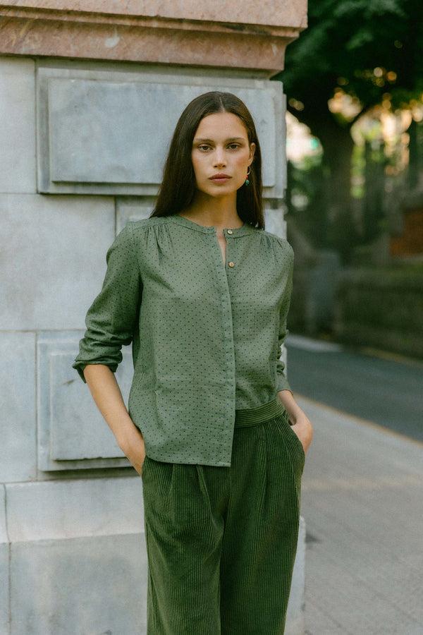 Triana By C Blusa MELBOURNE motas verdes