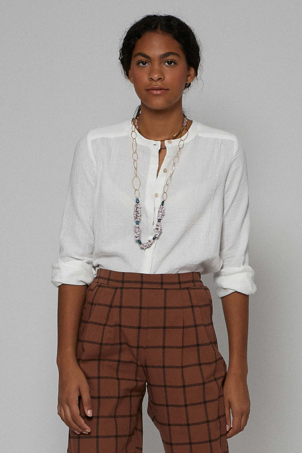 Triana By C Blusa MELBOURNE ORGANIC BLANCA