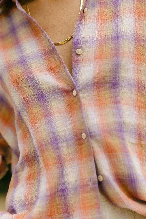 Triana By C Blusa STAR Algodón Malva Mandarina