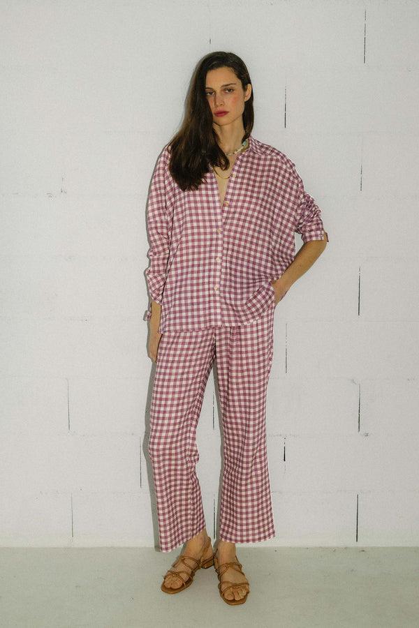 Triana By C Blusa STAR Vichy Rosa Taupe