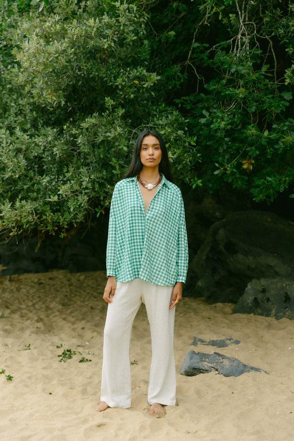 Triana By C Blusa STAR Vichy Verde