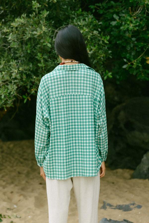 Triana By C Blusa STAR Vichy Verde