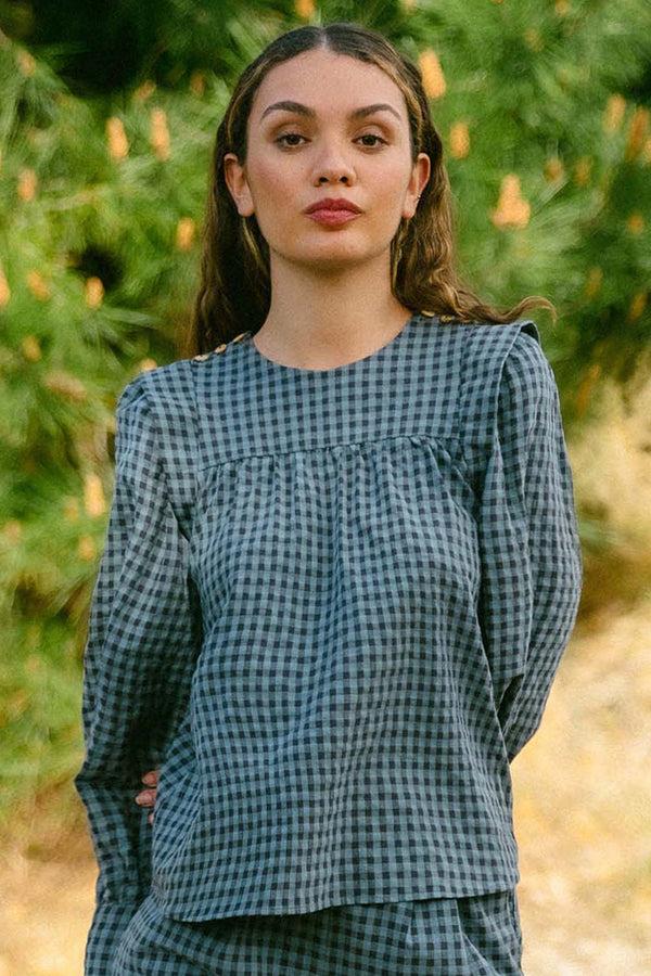 Triana By C Blusa VICHY AZUL DEBA