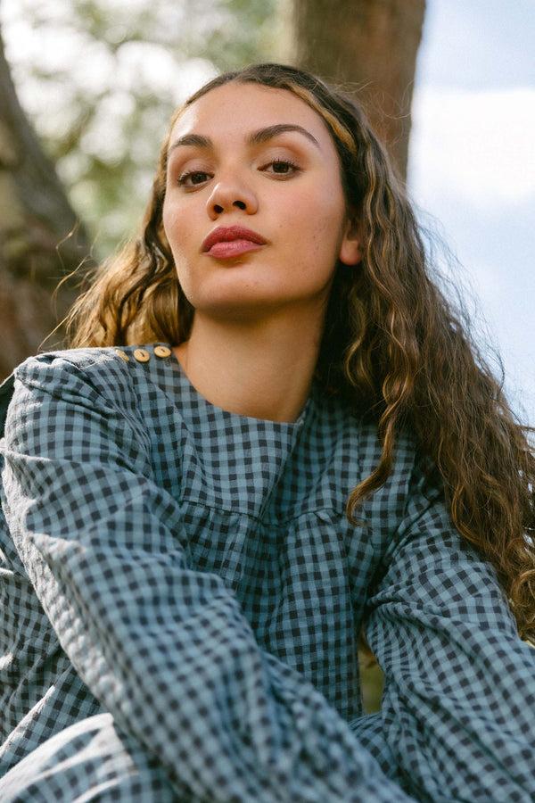 Triana By C Blusa VICHY AZUL DEBA