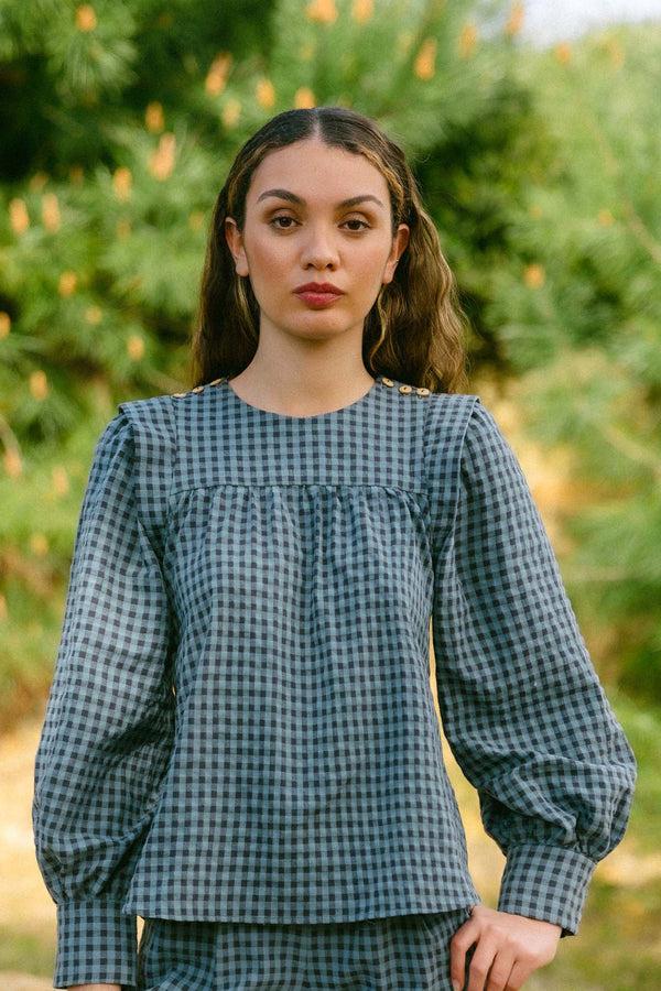 Triana By C Blusa VICHY AZUL DEBA