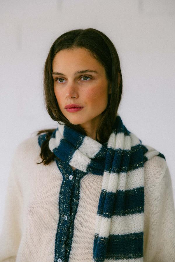 Triana By C BUFANDA RAYAS CRUDA Y AZUL