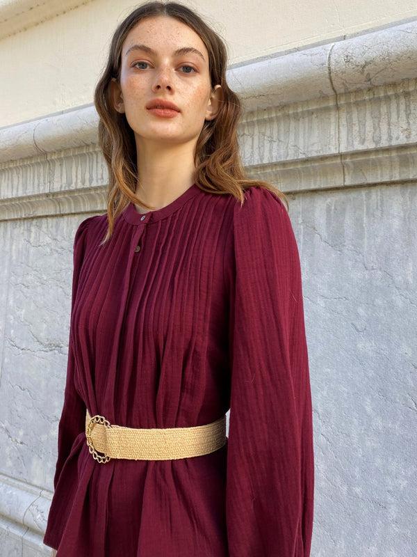 Triana By C Cinturón Beige Hebilla Dorada