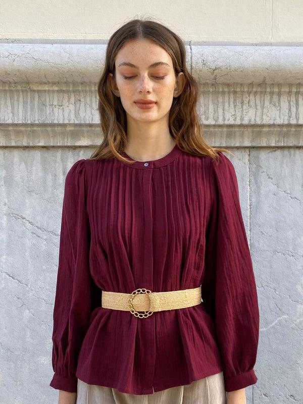 Triana By C Cinturón Beige Hebilla Dorada