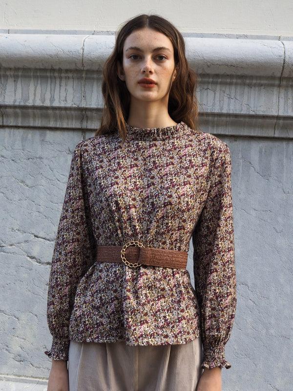 Triana By C Cinturón Marrón Hebilla Dorada