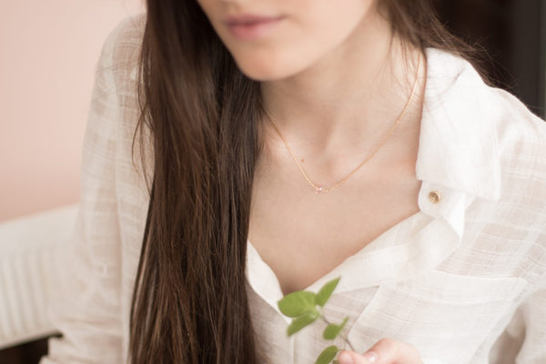 Triana By C Collar piedra rosa