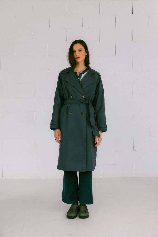 Triana By C GABARDINA COP AZUL PETRÓLEO