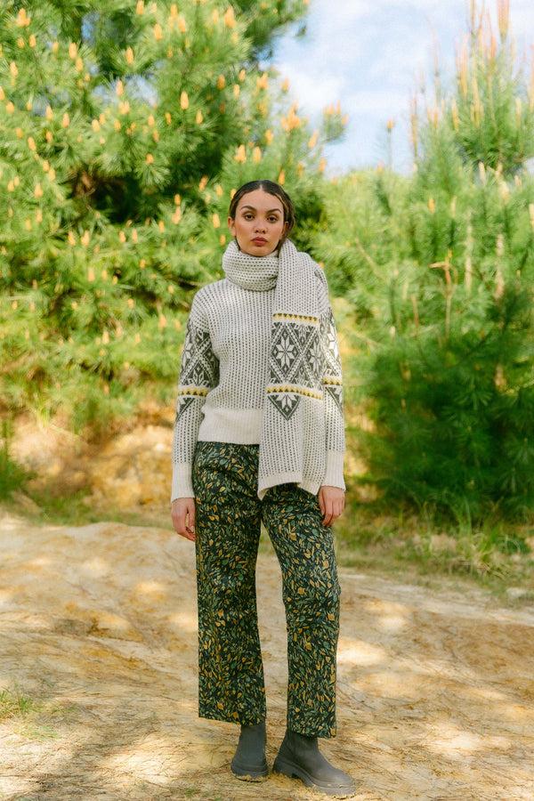 Triana By C JERSEY CUELLO ALTO SNOW PRINT