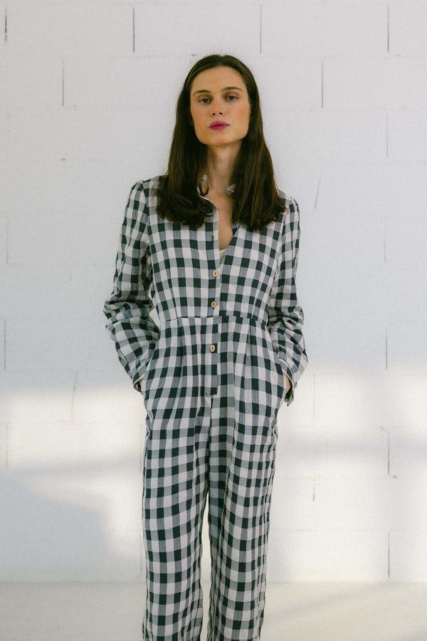 Triana By C Mono PULA cuadro vichy antracita