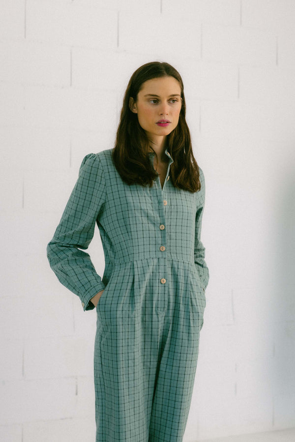 Triana By C Mono PULA Cuadro Vichy Verde Agua