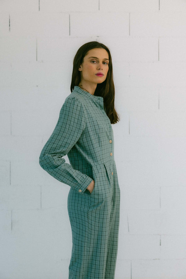 Triana By C Mono PULA Cuadro Vichy Verde Agua