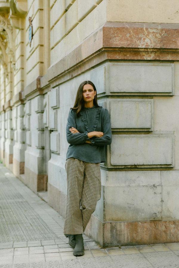 Triana By C Pantalón MILLET cuadros vichy arena