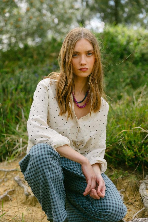 Triana By C Pantalón MILLET Cuadros Vichy BLUE