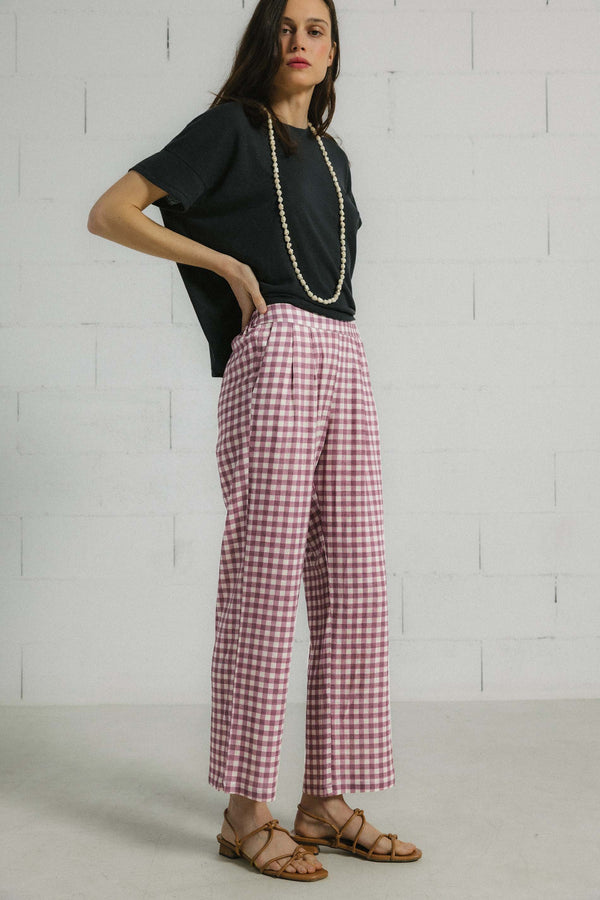 Triana By C Pantalón MILLET VIchy Rose Taupe