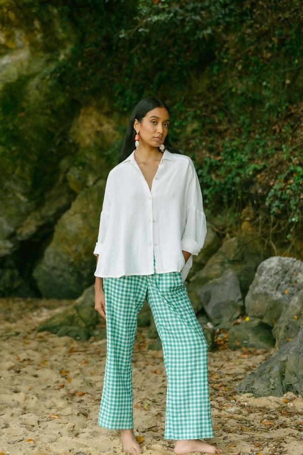 Triana By C Pantalón MILLET VICHY VERDE