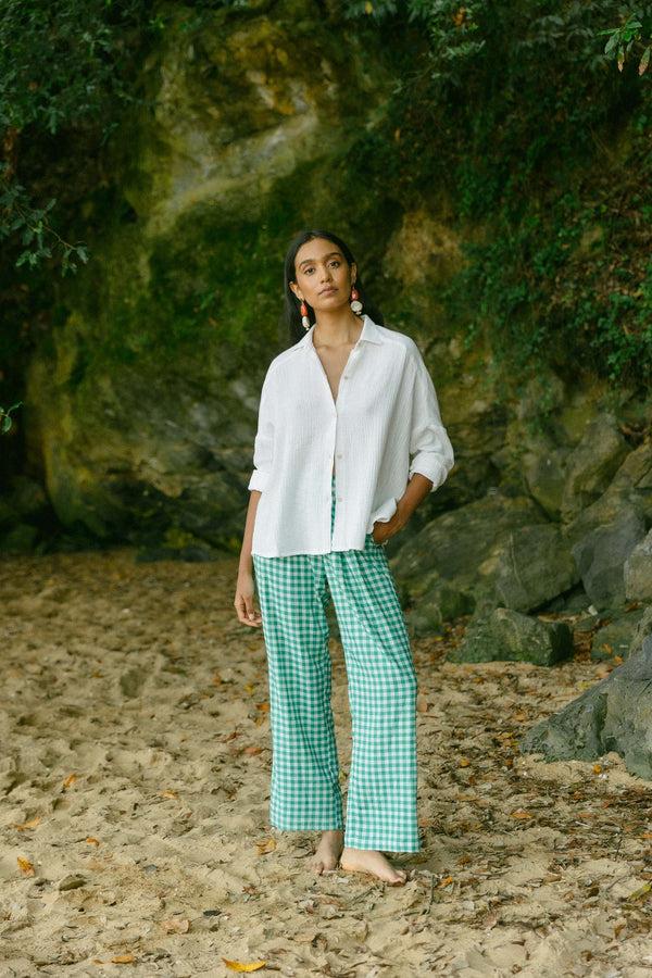 Triana By C Pantalón MILLET VICHY VERDE