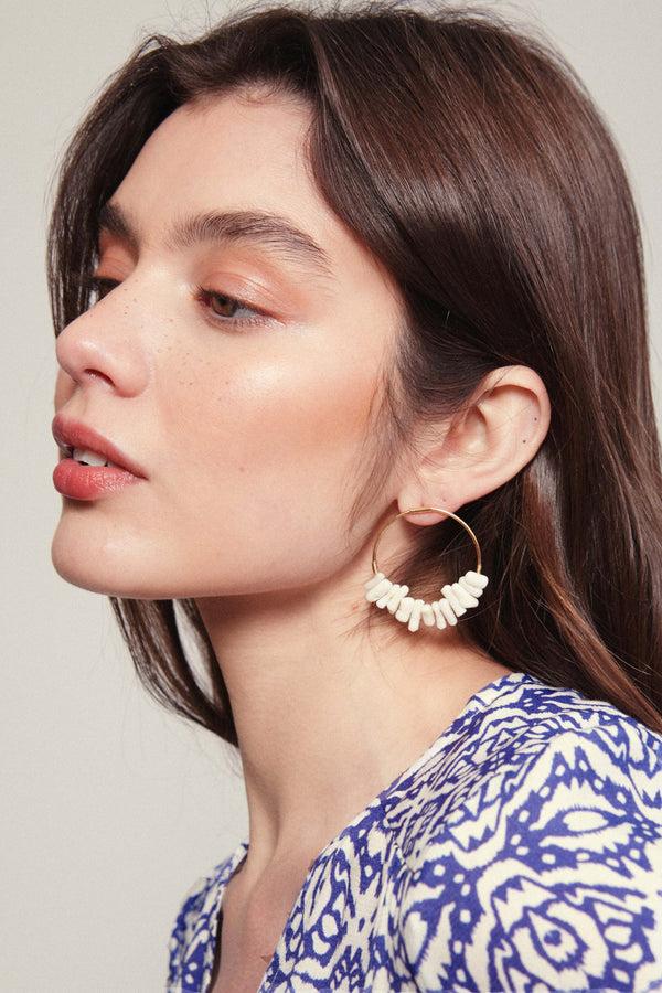 Triana By C Pendientes ELVAS Blanco