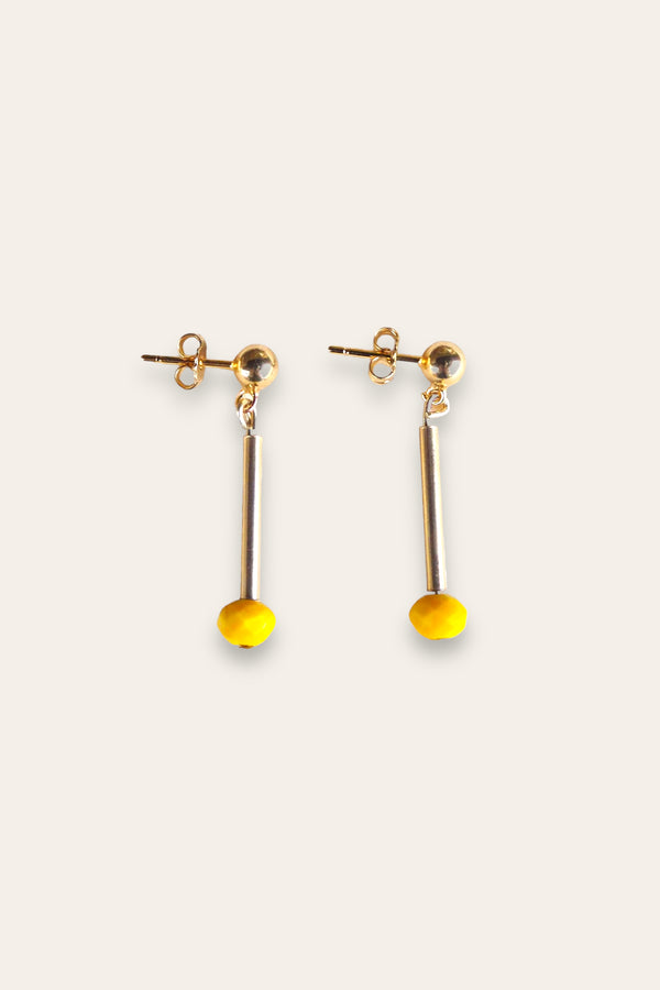 Triana By C Pendientes ONE cristal amarillo