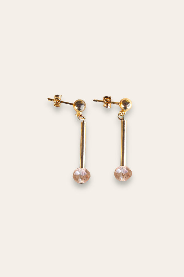 Triana By C Pendientes ONE cristal rosa