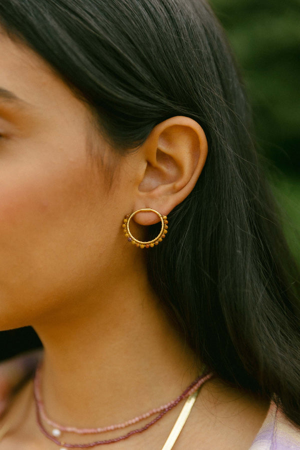 Triana By C PENDIENTES PALMAS JASPE