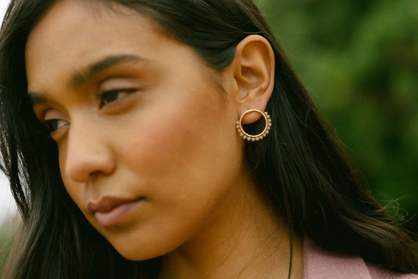 Triana By C PENDIENTES PALMAS RODOCROSITA