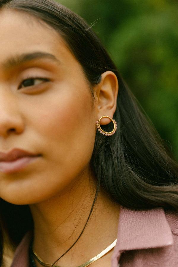 Triana By C PENDIENTES PALMAS RODOCROSITA