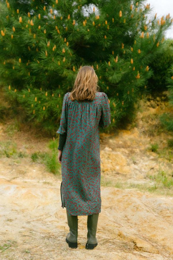 Triana By C Vestido Animal Verde KOGUE