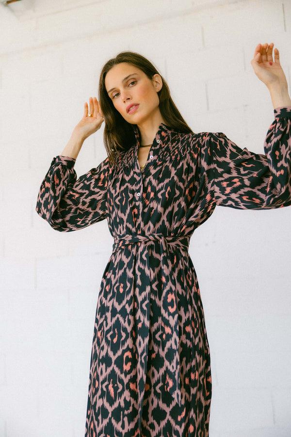 Triana By C Vestido Manga Larga Print GEOMETRIC FARO