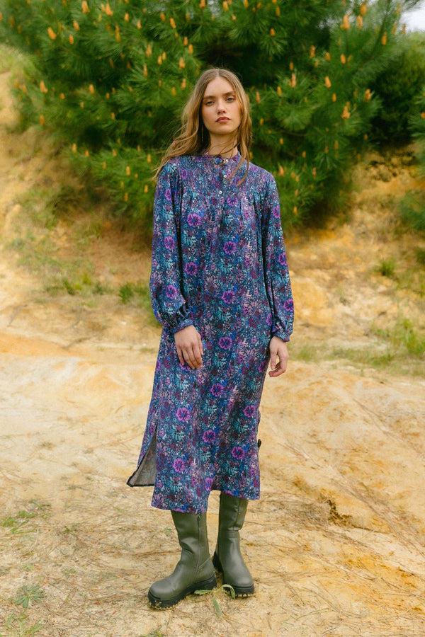 Triana By C Vestido manga larga print margarita FARO