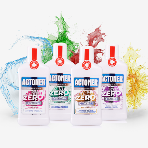 Tulipán Negro Enjuague Bucal Actoner ZERO Cuidado Completo 500 Ml