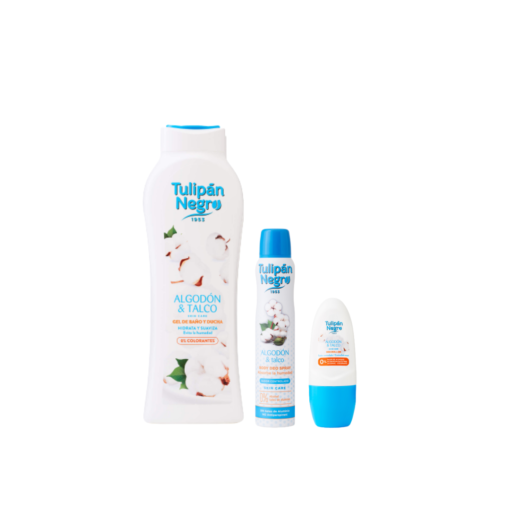 tulipán negro Pack Algodón y Talco Skin Care