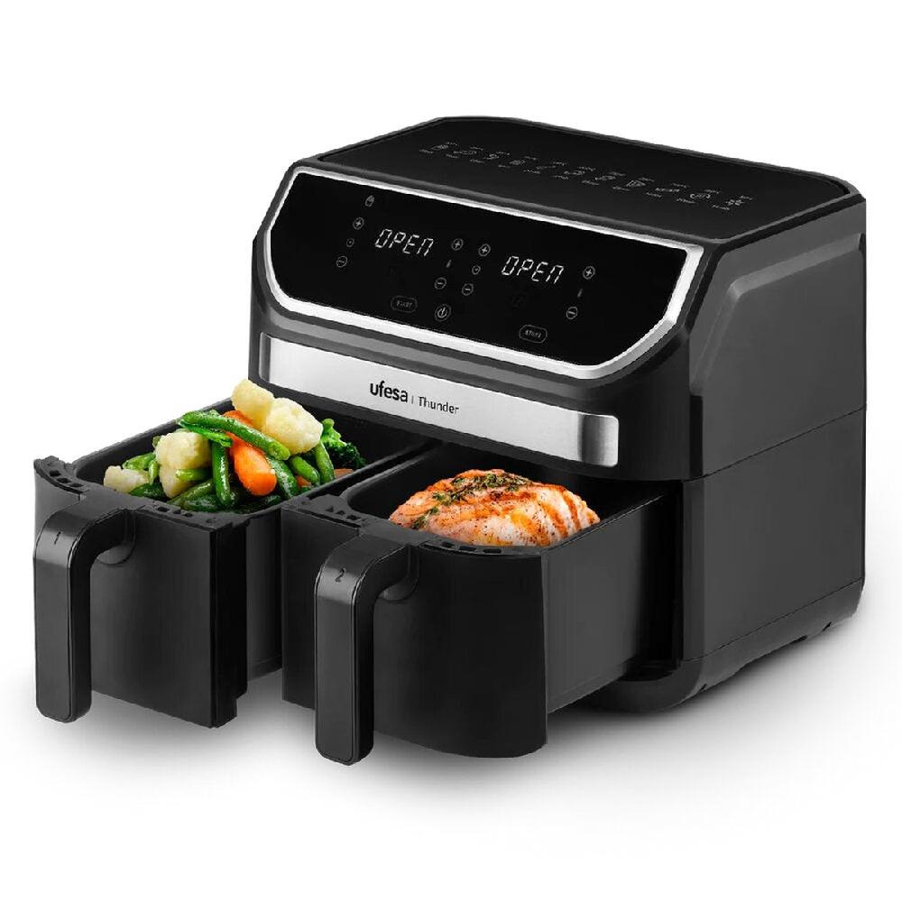 ufesa Freidora de aire digital doble cubeta 9L Thunder