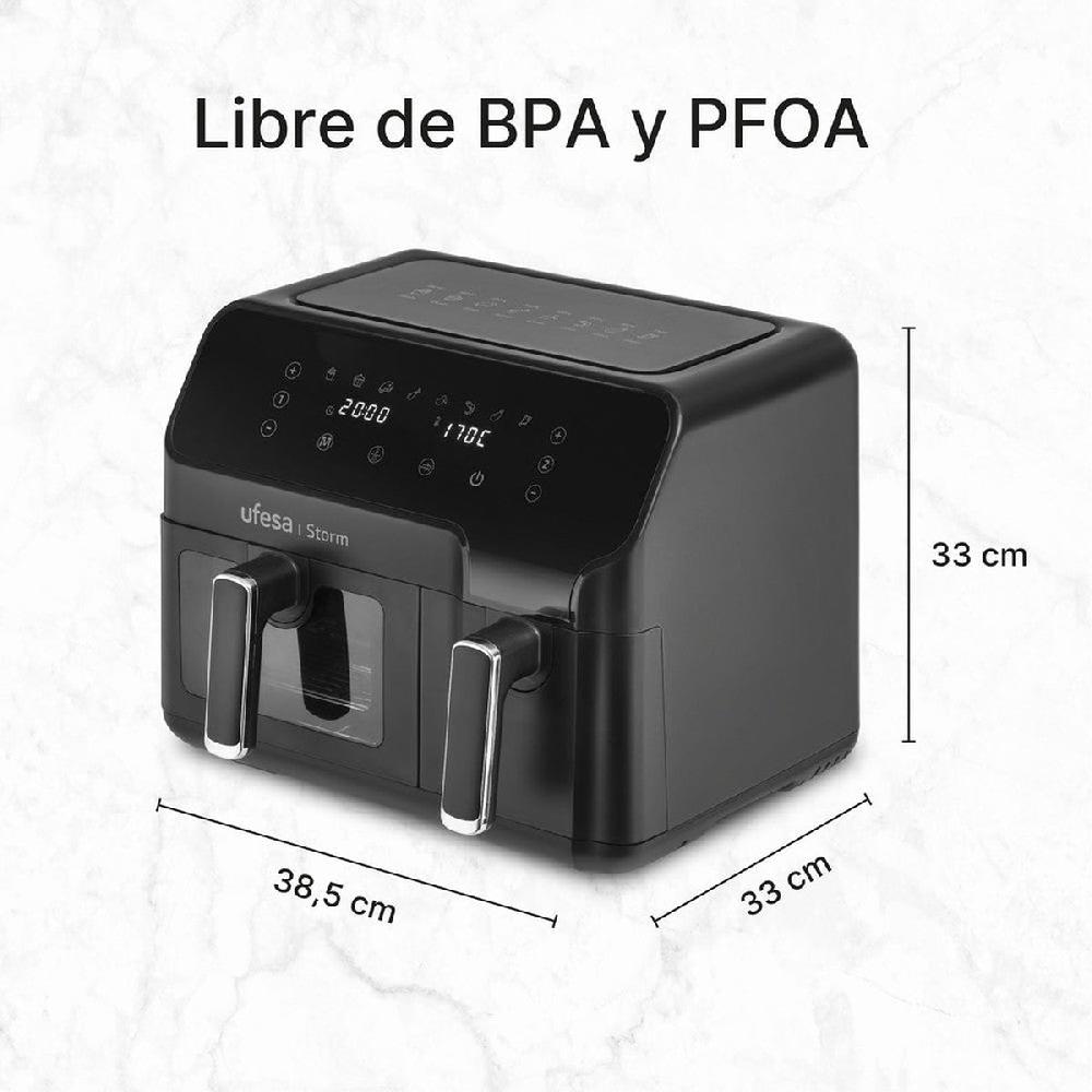 Ufesa Freidora De Aire Doble Cubeta 5.5L + 3.5L Storm