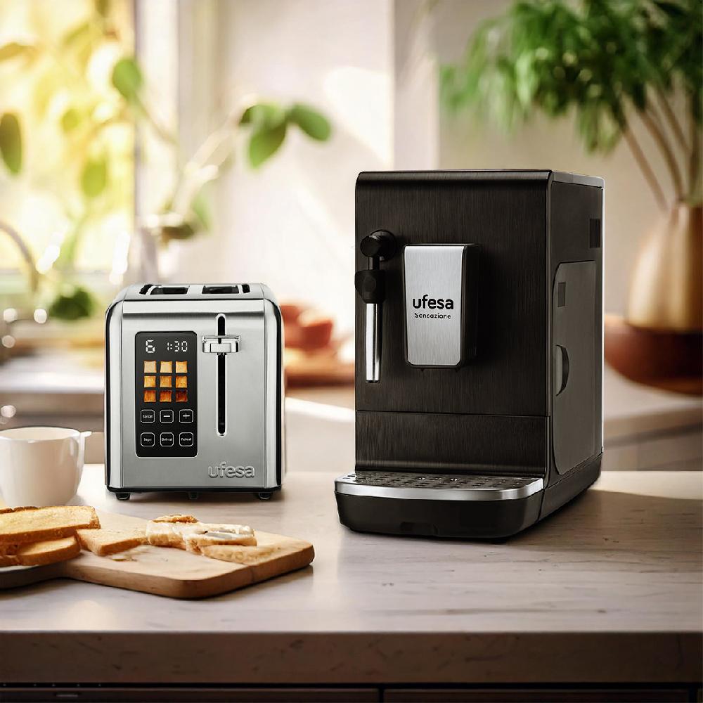 Ufesa Pack Cafetera Sensazione + Tostador Digital Perfect Toaster