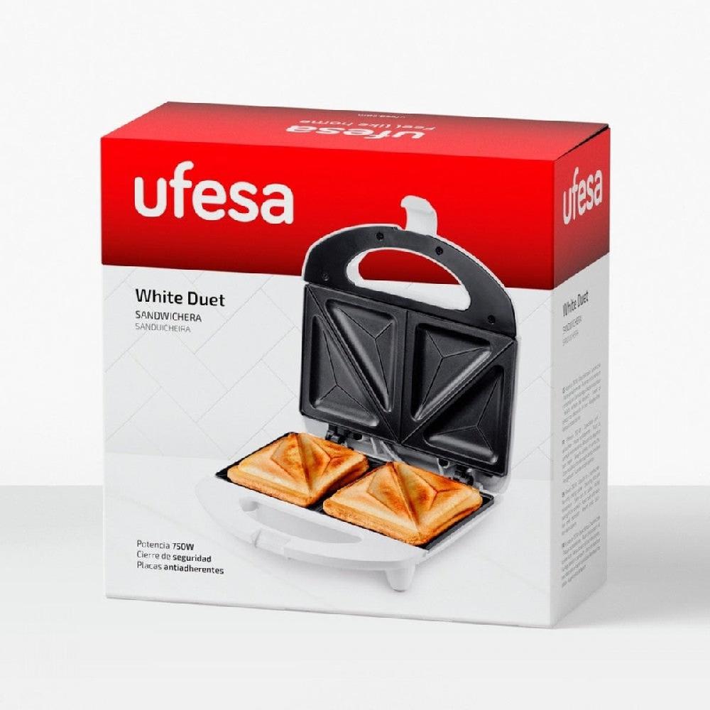 Ufesa Sandwichera Inox White Duet