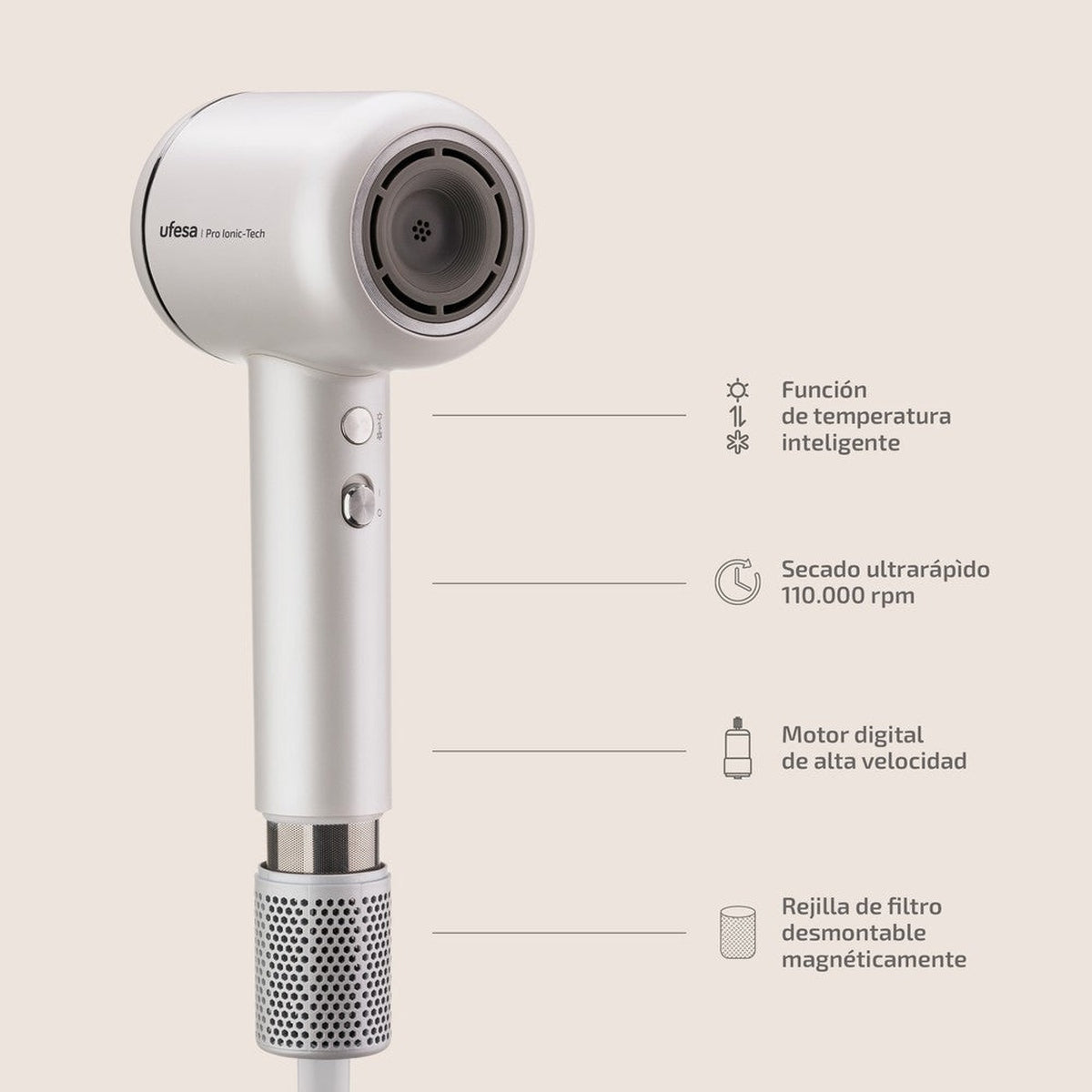 Ufesa Secador Digital Pro Ionic-Tech