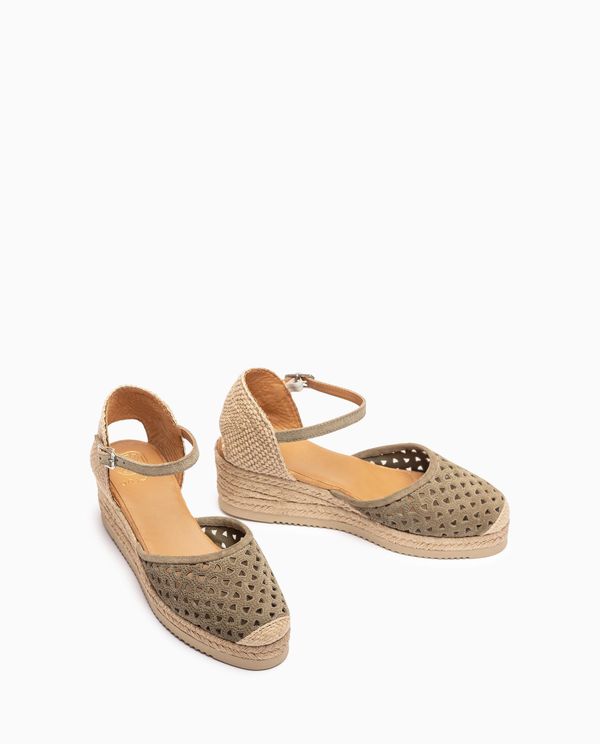 Unisa Alpargata Cuña Baja Con Picados